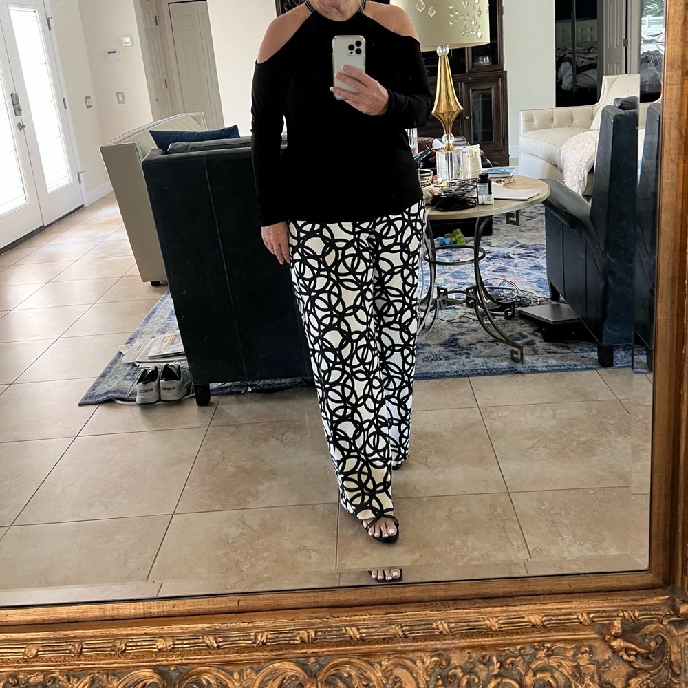 Black and White Boston Proper Palazzo Pants